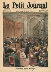 A Camorra tárgyalása, illusztráció a „Le Petit Journal”-ból, illustre melléklet, 1911. március 26.